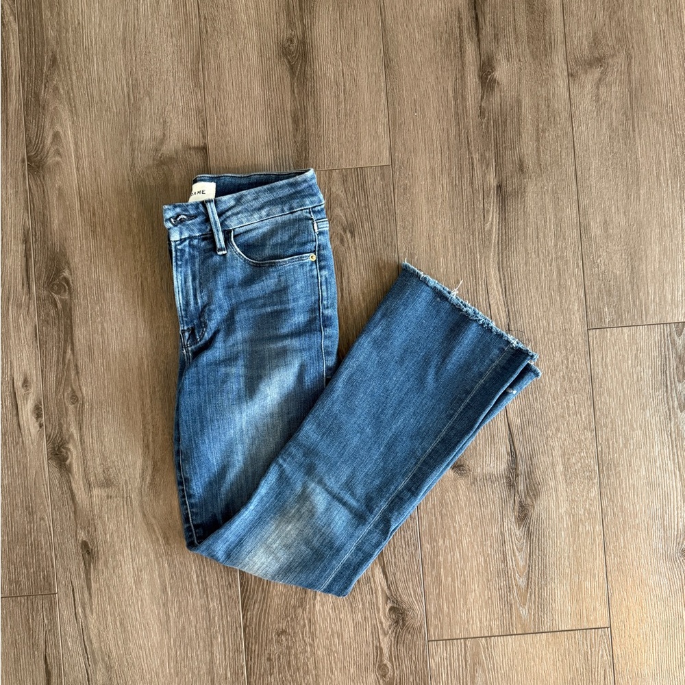 Frame Le Crop Mini Bootcut Raw Hem Jeans
